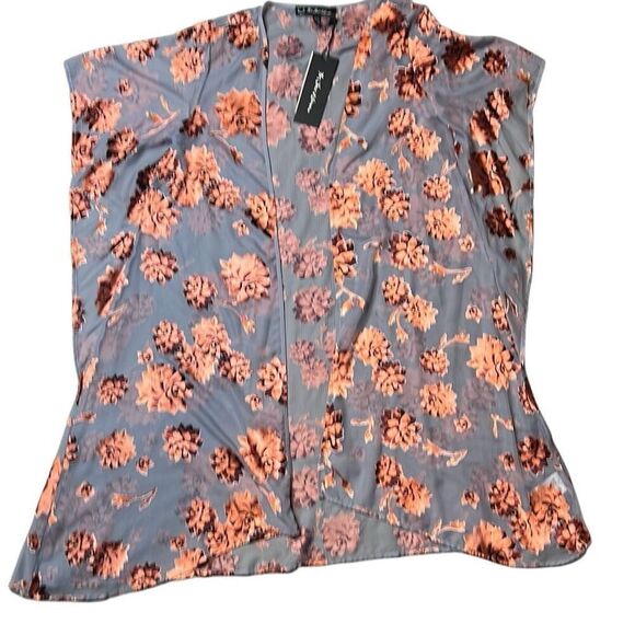 For Love & Lemons Purple Floral Mini Slip Dress & Sheer Kimono Duster Set O/S & - Picture 11 of 15